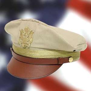 WWII U.S. Army Officer's Crush Cap Khaki