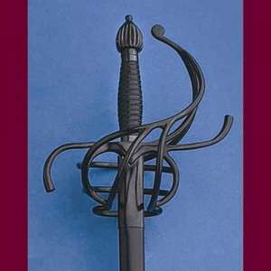 Swept Hilt Rapier-Black Basket