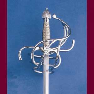Swept Hilt Rapier-Nickle Silver Basket