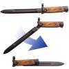 WWII Italian Carcano Folding Bayonet Knife - Image 3