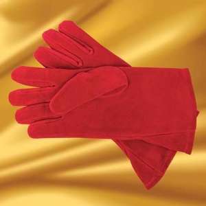 Suede Gauntlets, Red