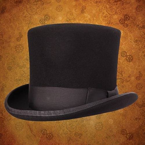 Victorian top hat black hot sale
