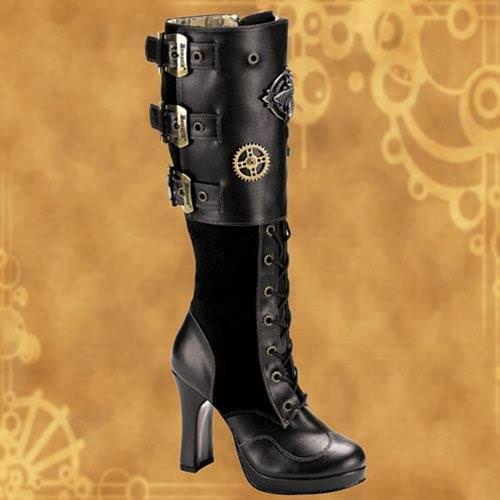 steampunk platform boots