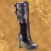 Crypto Buckles and Gears Steampunk Platform Boots - Image 2
