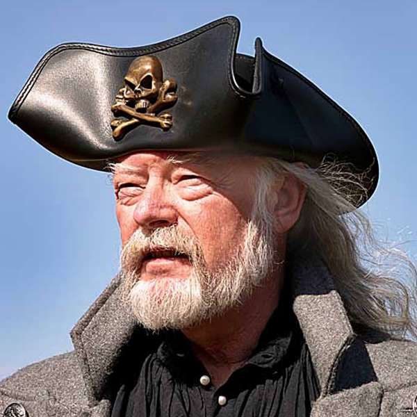 Skull & Crossbones Tricorn Leather Hat