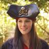 Skull & Crossbones Tricorn Leather Hat - Image 3
