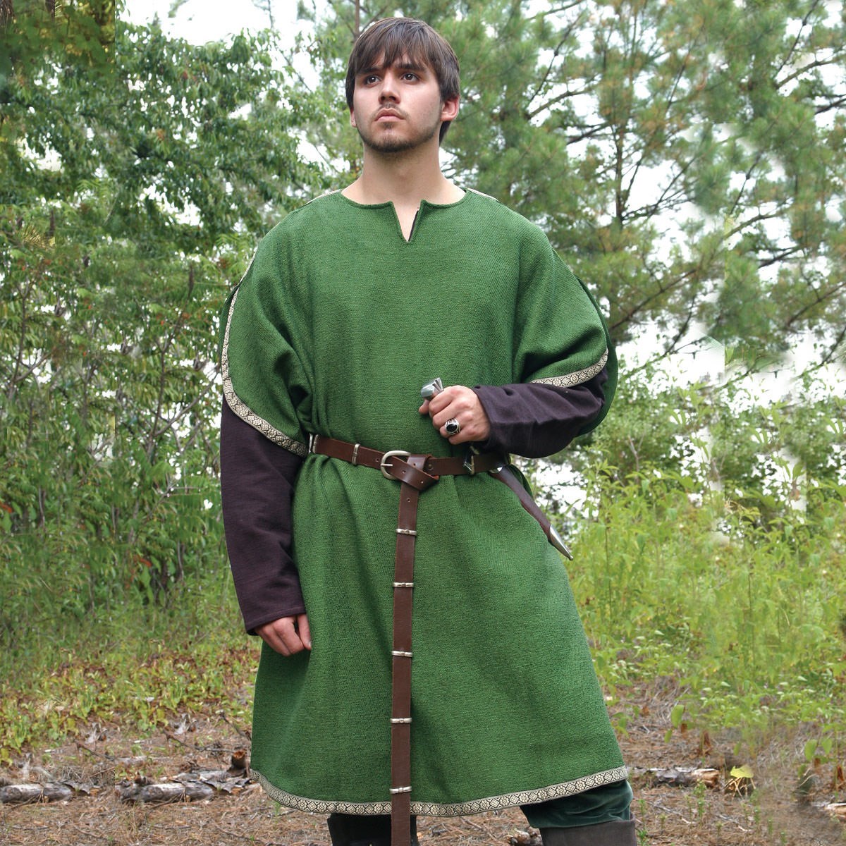 Huntingdon Green Over Tunic with Hood | Windlass Steelcrafts