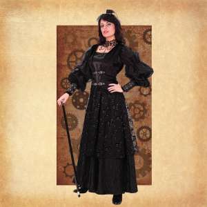 Empire Woman's Steampunk Gown
