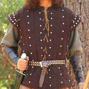 Studded Brown Leather Belt