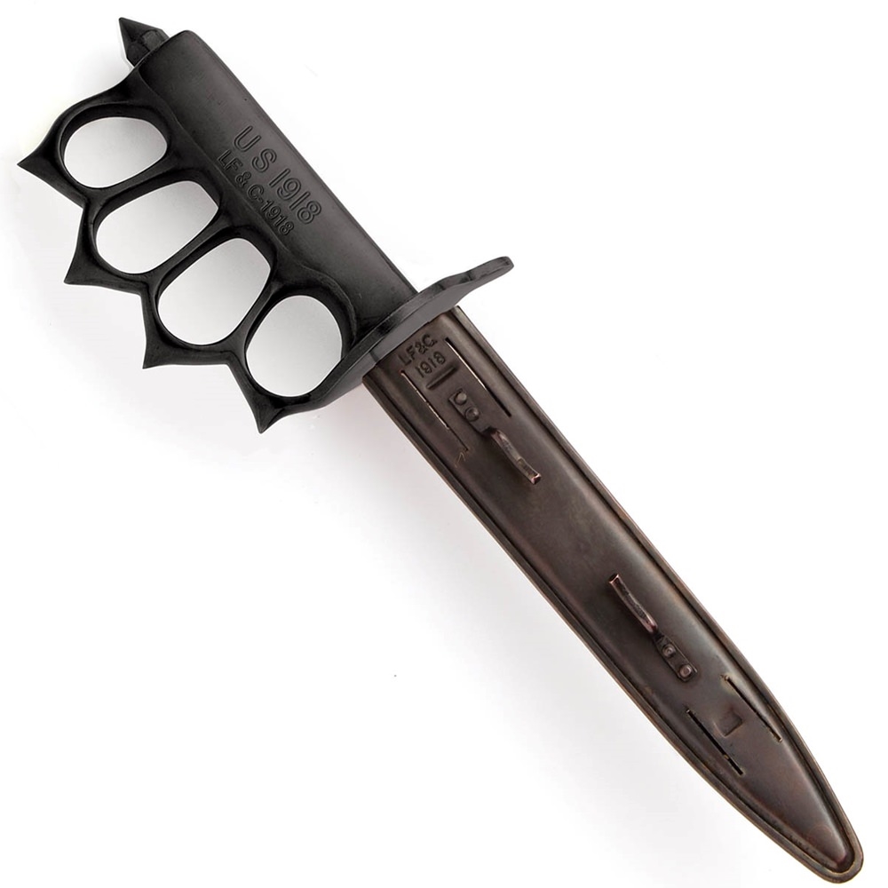 Brass knuckles? Check. Weird blades? Check. Spikes? Check. Zombies