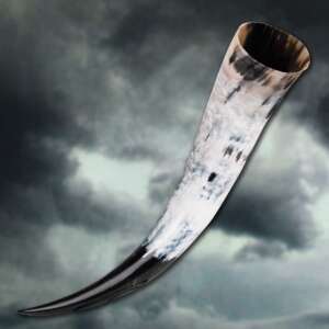 Odin's Oversized Drinking Horn with Stand