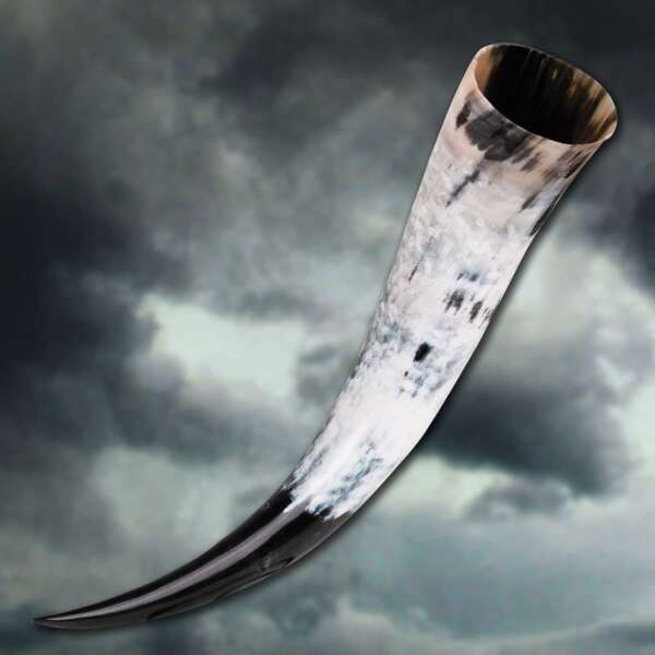 Odin's Oversized Drinking Horn with Stand
