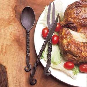 Iron Feasting Utensils w/ Pouch
