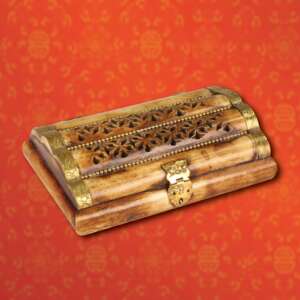 Bone Natural Horn Pierced Trinket Box